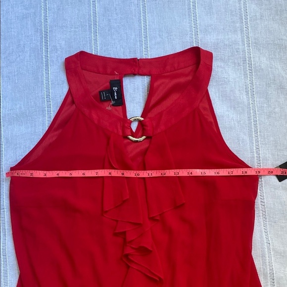 B Wear Y2K “Going Out” Red Ruffle Sleeveless Blouse. - Picture 6 of 13